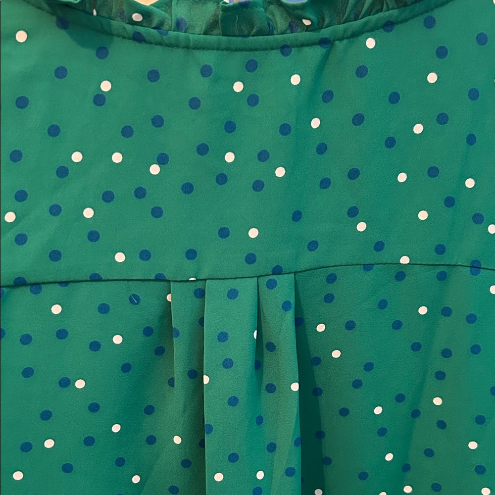 41 Hawthorn Green and White Polka Dot Blouse - Picture 9 of 9